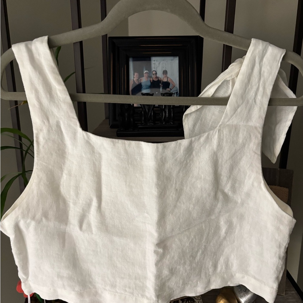 Zara White Crop Top